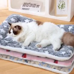 Removable Gray Pet Bed with Warm Pillow