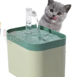 Stainless steel food bowl with water bottle for pets